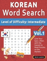 Korean Word Search - Level of Difficulty: Medium - Vol.1 - Delta Classics - Give Your Eyes a Rest with the Easiest to Read Puzzles on the Market! B0DX35V8XQ Book Cover