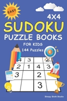 Easy Sudoku Puzzle Books For Kids: 100+ Sudoku Puzzles 4x4 Puzzle Grids with Very Easy, Easy & Medium - Mini Sudoku Books For Kids & Beginner (Sudoku For Kids) 1687257582 Book Cover