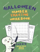 Halloween Number Tracing Workbook: 8.5 x 11 inch, number tracing book, classic cartoons, for young ages and grades K-3 (Zombie Cover) B08FNMPGYC Book Cover