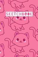 Sketchbook: Kawaii Cute Pink Cat Pattern 1791358314 Book Cover