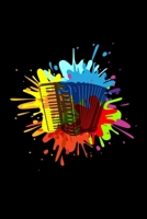 Notizbuch: A5 Block liniert - 120 Seiten Linien Notizbuch - Splash Akkordeon passend als Geschenk f�r Akkordeon Musiker! 1691048054 Book Cover