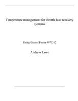 Temperature management for throttle loss recovery systems: United States Patent 9970312 B08RGZC5GM Book Cover