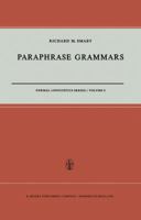 Paraphrase Grammars 9401033404 Book Cover
