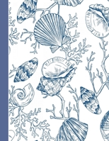 Coastal Chic Graph Paper Composition Notebook B0FPPXDWM8 Book Cover