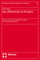 Das Offentliche Im Privaten : Was War und Ist Am Offentlichen Glauben Im Privatrecht Offentlich? 3848765705 Book Cover