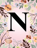 N: Monogram Initial Letter N Notebook College Ruled Journal Gift for Women and Girls 1708108262 Book Cover