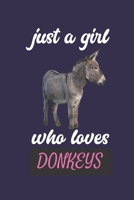 Just A Girl Who Loves Donkeys: Lined Journal For Girls 1672226864 Book Cover