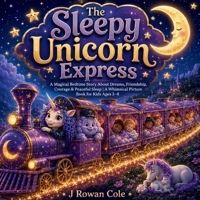 The Sleepy Unicorn Express: A Magical Dinosaur Adventure Bedtime Story for Kids Ages 3-8 A Fun Picture Book About Friendship, Courage, Ancient ... Book About Friendship, Courage, Ancient M 1997878135 Book Cover