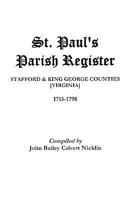 St. Paul's Parish Register 0806345918 Book Cover