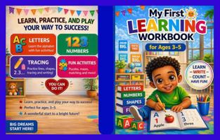 My First Learning Workbook for Ages 3-5: A Fun Preschool Workbook for Boys with Tracing, Mazes, and Early Learning Activities B0GYS5L82F Book Cover
