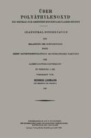 Uber Polyathylenoxyd: Ein Beitrag Zur Kenntnis Hochmolekularer Stoffe 3662280582 Book Cover