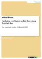 Das Rating Von Staaten Und Die Bewertung Ihrer Anleihen 3668114110 Book Cover