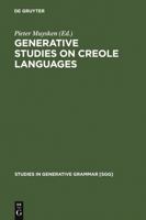 Generative Studies on Creole Languages 3111030342 Book Cover