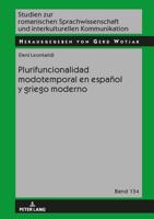 Plurifuncionalidad Modotemporal En Espa�ol Y Griego Moderno 3631778317 Book Cover