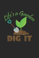 Life's a garden dig it: 6x9 Gardening blank with numbers paper notebook notes 1697341195 Book Cover