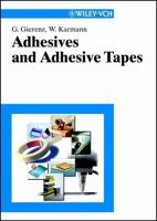 Adhesives and Adhesive Tapes 3527301100 Book Cover