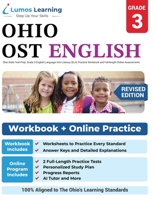 Ohio State Test Prep: Grade 3 English Language Arts Literacy (ELA) Practice Workbook and Full-length Online Assessments: OST Study Guide 1945730420 Book Cover