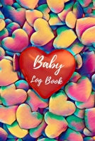 Baby Log Book: baby daily breastfeeding feeding newborn twin record and tracker journal log book nanny Gift / log book fornewborns or twins /Glitter Red Heart Cover B083XGJSDX Book Cover