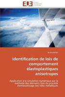 Identification de Lois de Comportement A(c)Lastoplastiques Anisotropes 3841782868 Book Cover
