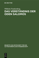 Das Verst�ndnis der Oden Salomos 3111233332 Book Cover