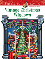 Creative Haven Vintage Christmas Windows Coloring Book 0486817903 Book Cover