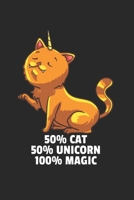 Einhorn Katze Notizbuch: Einhorn Katze Notizbuch für Liebhaber / Notizheft / Notizblock A5 (6x9in) Dotted Notebook / Punkteraster / 120 gepunktete Seiten (German Edition) 1671534166 Book Cover