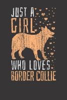 Notebook 6x9 120 Pages: College Ruled Border Collie For Girls Who Loves Border Collies Vintage 1081837276 Book Cover