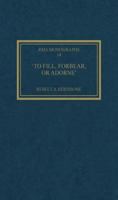 'To Fill, Forbear, or Adorne': The Organ Accompaniment of Restoration Sacred Music 0754641503 Book Cover