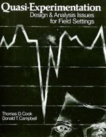 Quasi-Experimentation: Design and Analysis Issues 0395307902 Book Cover