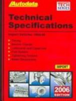 Import Technical Specifications Manual 2006 1893026310 Book Cover