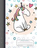 primary journal half lined half blank: Primary Journal K-2,Unicorn composition,handwriting sketch book with Picture Space for Drawing and Primary ... 60 sheets/120 pages Size :7.44" x 9.69 1724249363 Book Cover