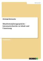 Mitarbeiterjahresgespräche - Literaturrecherche zu Inhalt und Umsetzung 3656300976 Book Cover
