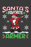 Santa's Favorite Armer: Funny Christmas Present For Armer.  Armer Gift Journal for Writing, College Ruled Size 6" x 9", 100 Page.This Notebook ... hat, Christmas pine, white snow, lights. 1711725072 Book Cover