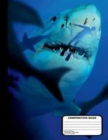 Killer Sharks With Diver Composition Notebook Dot Grid Paper 200 Pages / 100 Sheets, 8-1/2" x 11" 1724494740 Book Cover