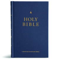 CSB Church Bible, Navy Hardcover, Black Letter, Presentation Page, Full-Color Maps, Easy-to-Read Bible Serif Type B0F7DY1BN1 Book Cover