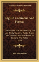 English Commons and Forests 1016949251 Book Cover