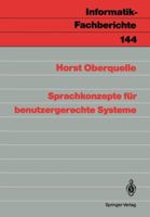 Sprachkonzepte Fur Benutzergerechte Systeme 3540182357 Book Cover