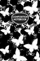 Composition Notebook: Black and White Butterfly Pattern 1070850047 Book Cover