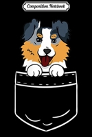 Composition Notebook: Australian Shepherd Dog Dogs Puppy Funny Pocket Bag Gift Journal/Notebook Blank Lined Ruled 6x9 100 Pages 1671956567 Book Cover