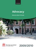 Advocacy 2009-2010: 2009 Edition 0199568464 Book Cover