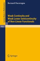 Weak Continuity and Weak Lower Semicontinuity of Non-Linear Functionals (Lecture Notes in Mathematics) 3540114882 Book Cover