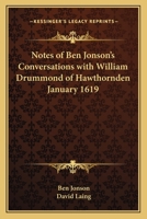 Ben Jonson's Conversations with Drummond of Hawthornden 9354150330 Book Cover