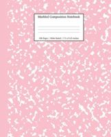 Marbled Composition Notebook: Pink Marble Wide Ruled Paper Subject Book (School Essentials) 1989790607 Book Cover