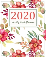 Weekly Meal Planner: Meal Planner With Calendar | A Year - 365 Daily - 52 Week  Daily Weekly and Monthly For Track & Plan Your Meals Weight loss or Exercise | Orange Floral Design (food planner 2020) 1694048918 Book Cover