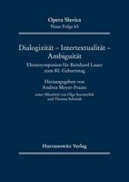 Dialogizitat - Intertextualitat - Ambiguitat: Ehrensymposion Fur Reinhard Lauer Zum 80. Geburtstag 3447109068 Book Cover