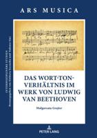 Das Wort-Ton-Verhaeltnis Im Werk Von Ludwig Van Beethoven 363177981X Book Cover