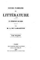 Cours Familier De Litt�rature: Un Entretien Par Mois... 1523723696 Book Cover