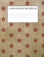 COMPOSITION NOTEBOOK: STARS COVER FOR KIDS MILITARY FAMILIES, ELEMENTARY SCHOOL WIDE RULED 120 PAGES 1686888759 Book Cover