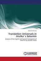 Translation Universals in Jirotkas Saturnin 3659409995 Book Cover