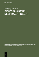 Beweislast Im Seefrachtrecht 3110011441 Book Cover